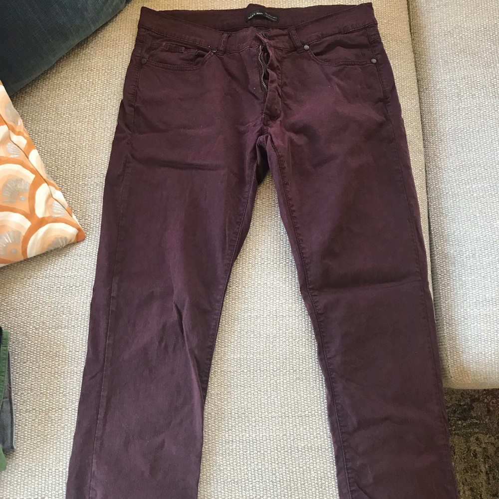 Zara Man Pants - Burgundy - Size 32